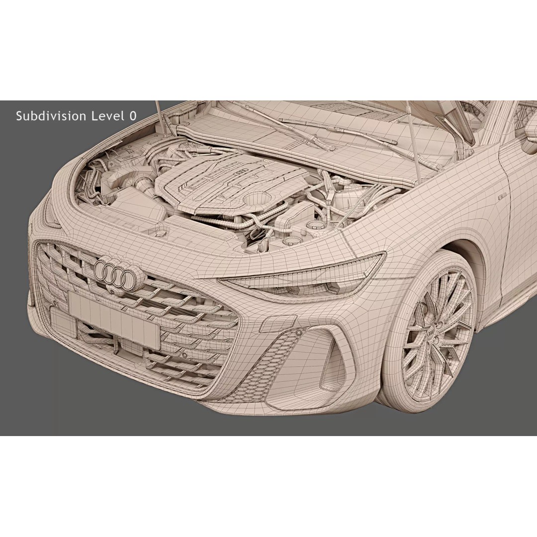 2026 Audi A6 Avant 3D Model – Photorealistic Game-Ready Asset, FBX, OBJ - View 35