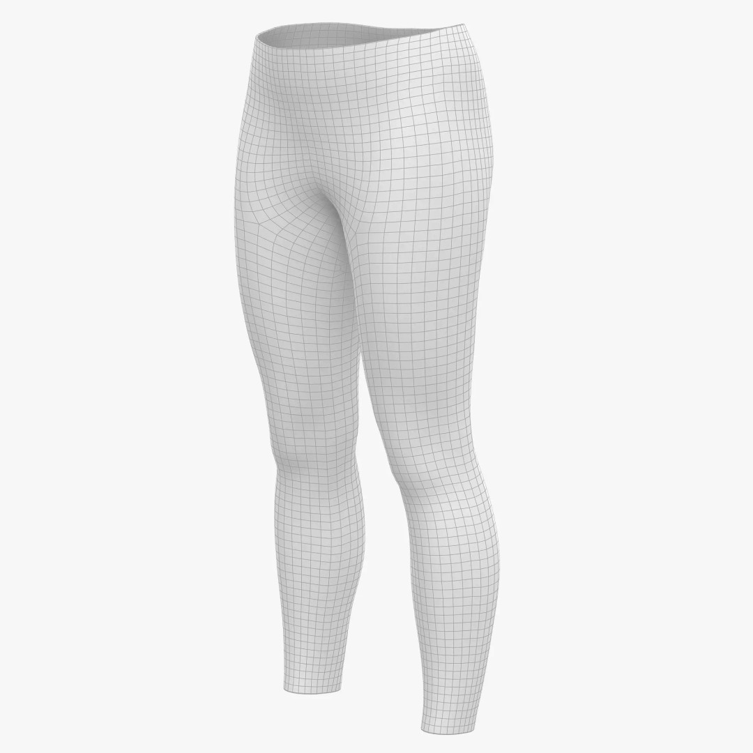 Women Leggings 3D Model – Low Poly Sport Outfit, FBX, OBJ - View 10