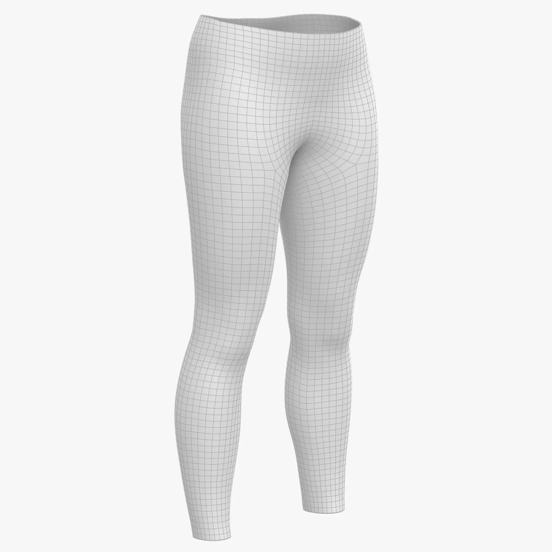Women Leggings 3D Model – Low Poly Sport Outfit, FBX, OBJ - View 11