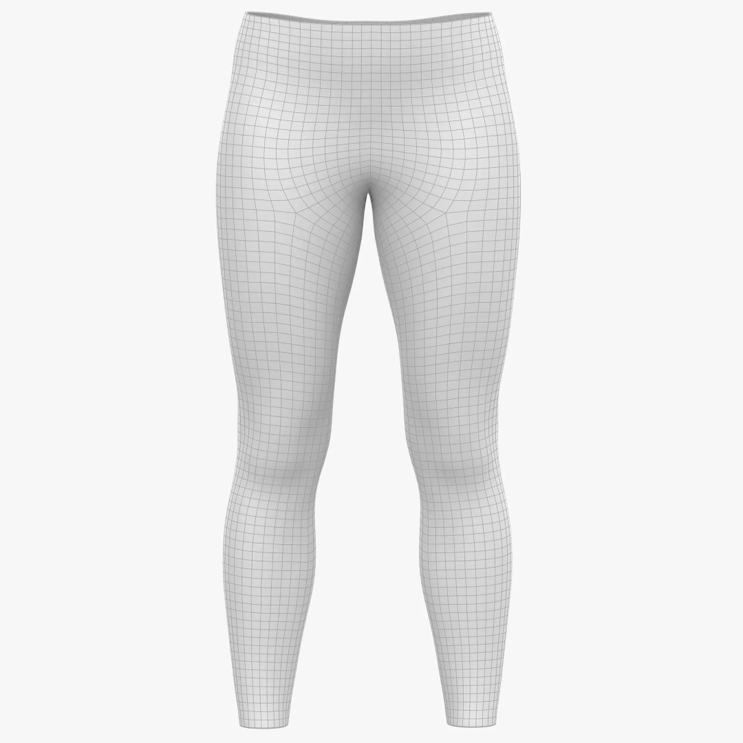Women Leggings 3D Model – Low Poly Sport Outfit, FBX, OBJ - View 12