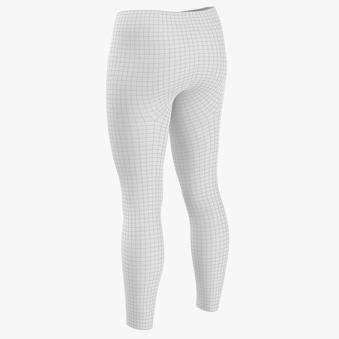 Women Leggings 3D Model – Low Poly Sport Outfit, FBX, OBJ - View 13