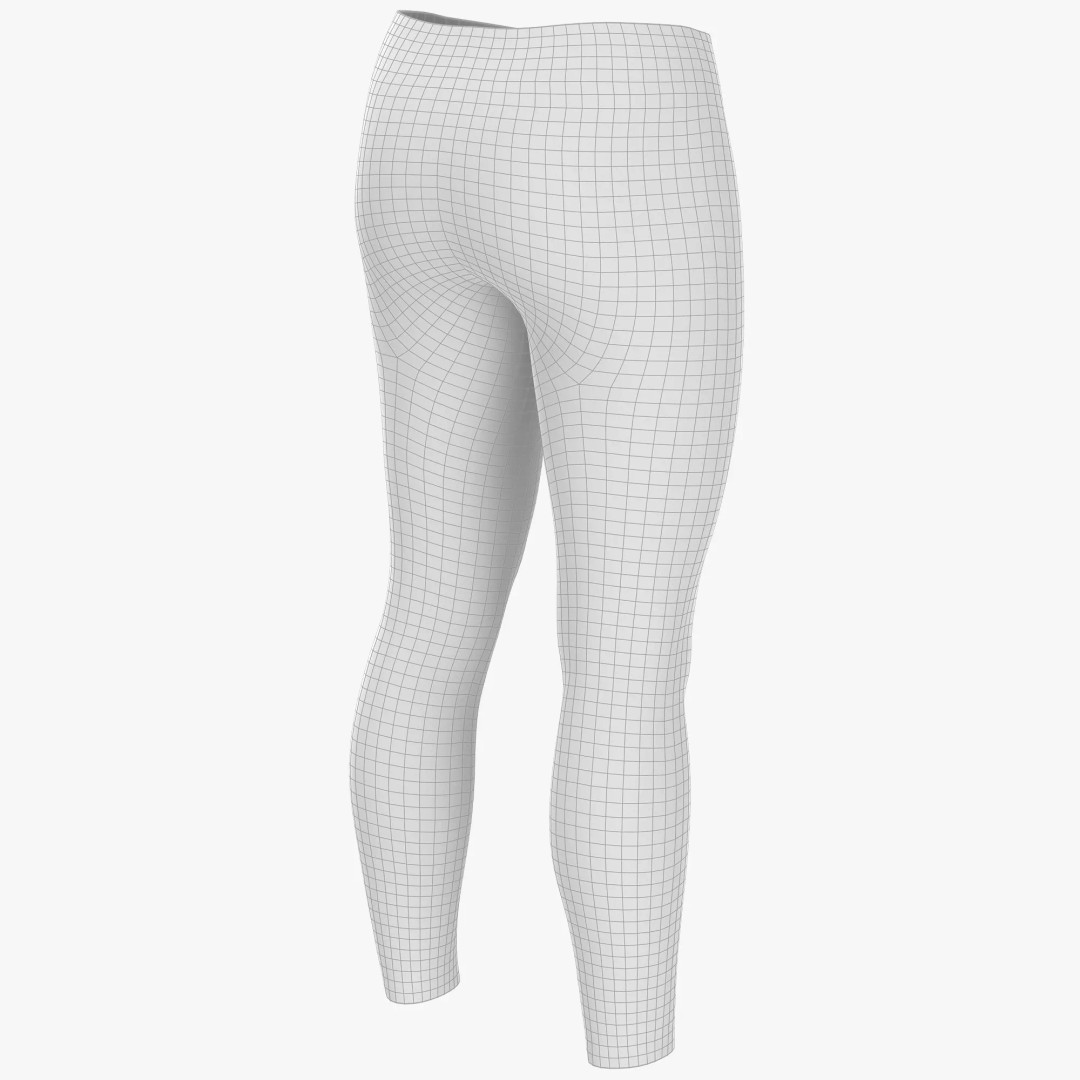 Women Leggings 3D Model – Low Poly Sport Outfit, FBX, OBJ - View 14