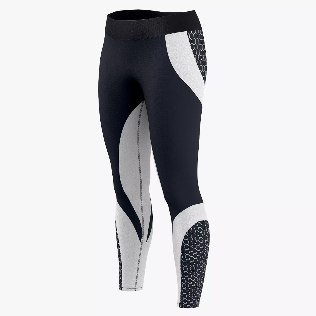 Women Leggings 3D Model – Low Poly Sport Outfit, FBX, OBJ - View 2