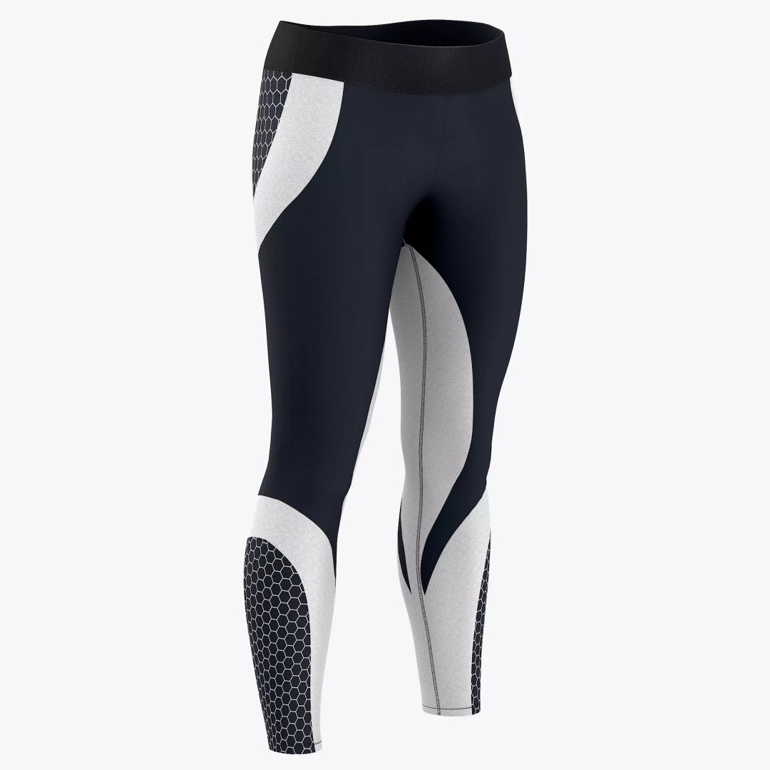 Women Leggings 3D Model – Low Poly Sport Outfit, FBX, OBJ - View 3