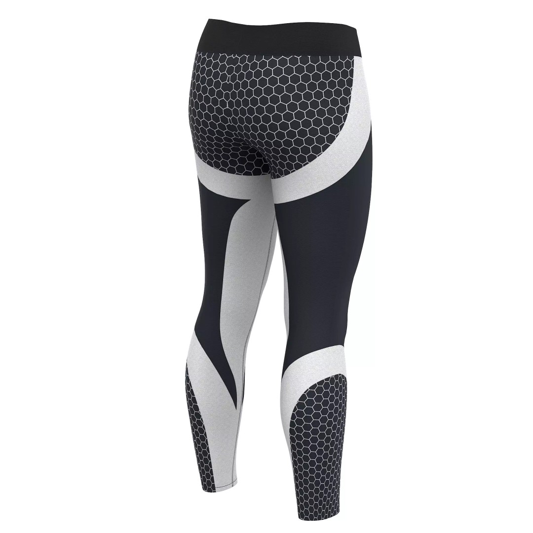 Women Leggings 3D Model – Low Poly Sport Outfit, FBX, OBJ - View 35