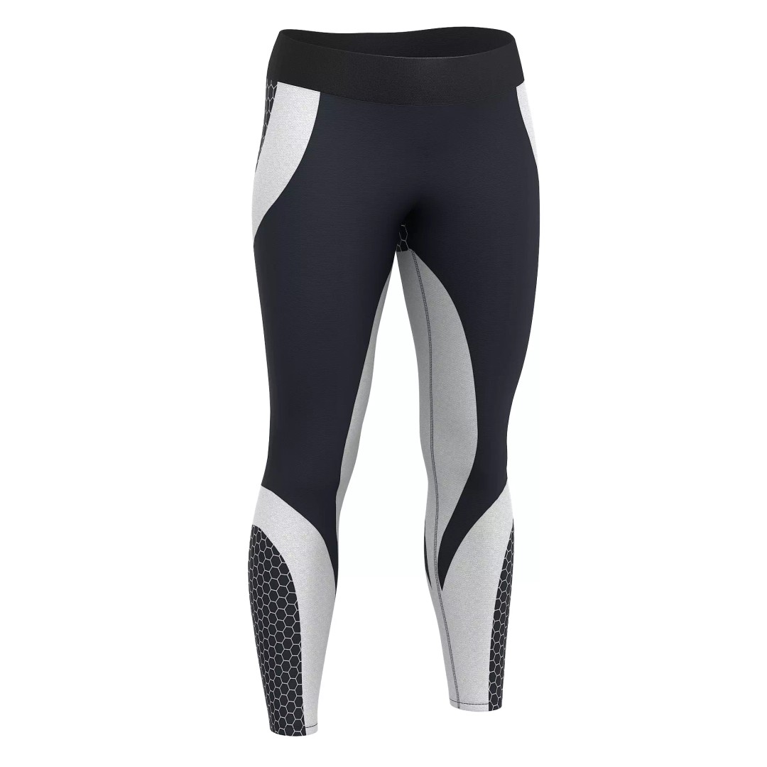 Women Leggings 3D Model – Low Poly Sport Outfit, FBX, OBJ - View 45