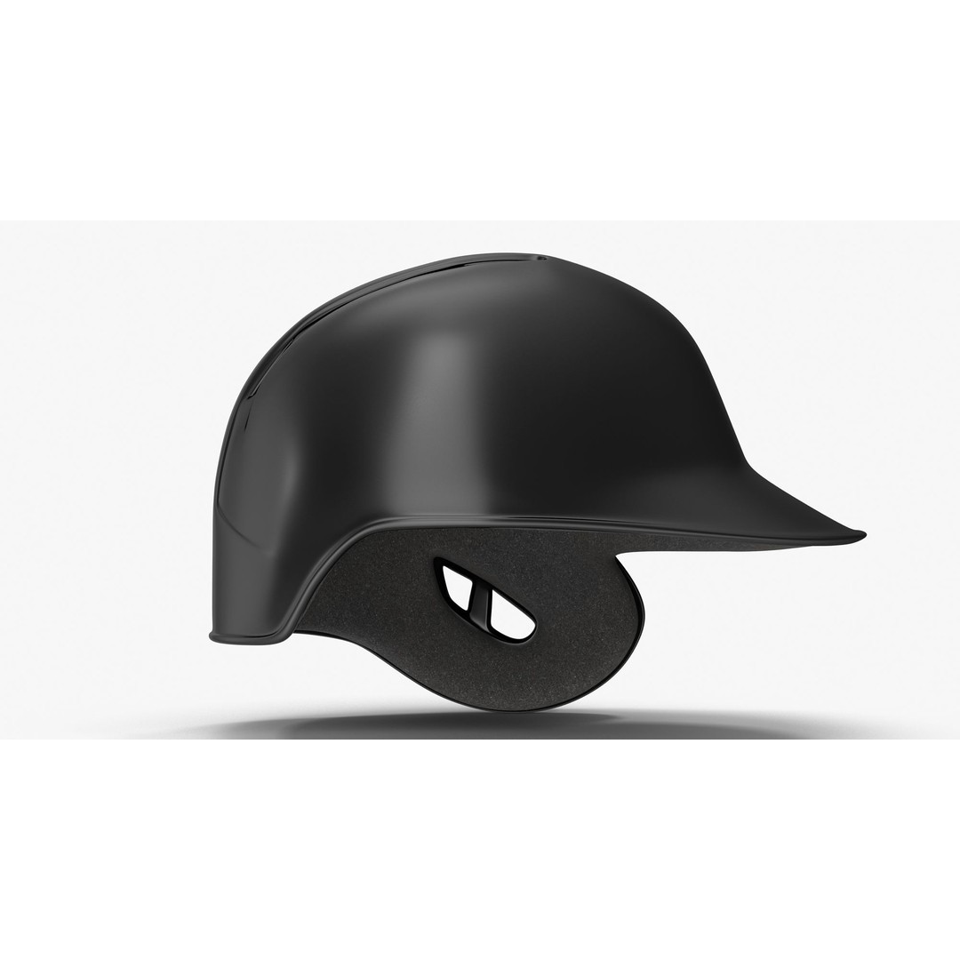 Boston Black Baseball Helmet 3D Model – Low Poly Game Asset, FBX, OBJ - View 11