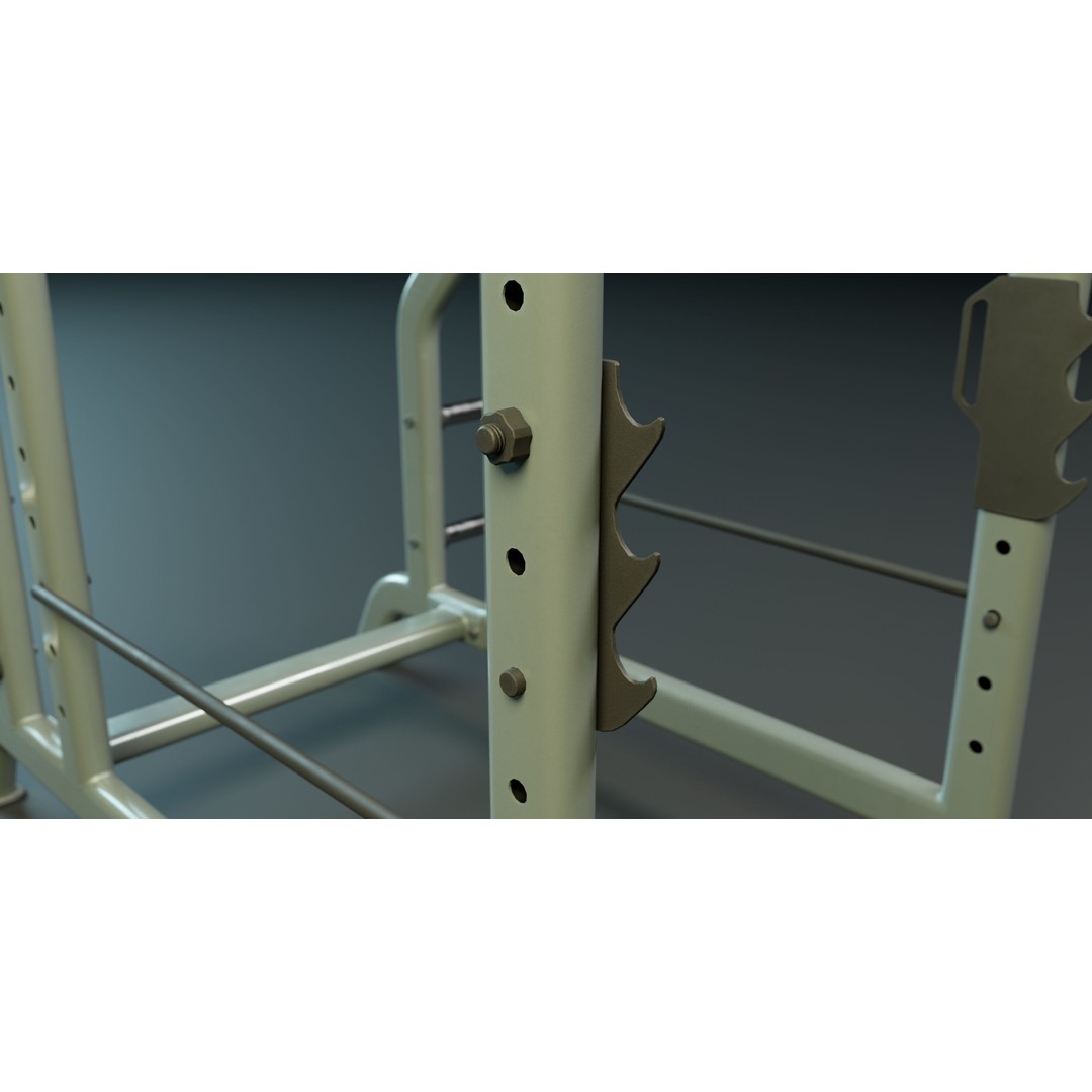 Squat Rack 3D Model – Low Poly PBR Game Asset, FBX, Blender - View 10