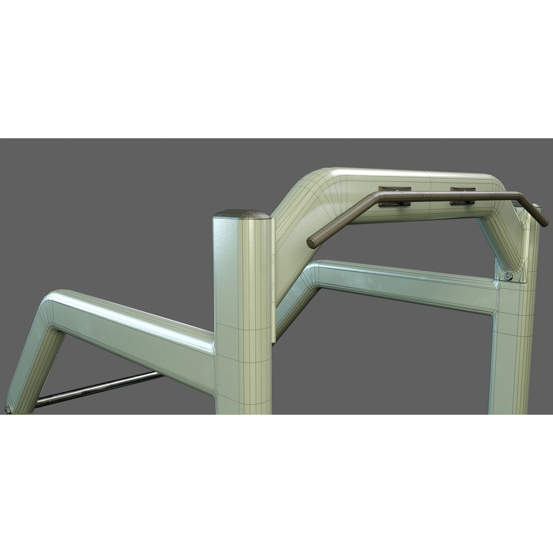 Squat Rack 3D Model – Low Poly PBR Game Asset, FBX, Blender - View 13