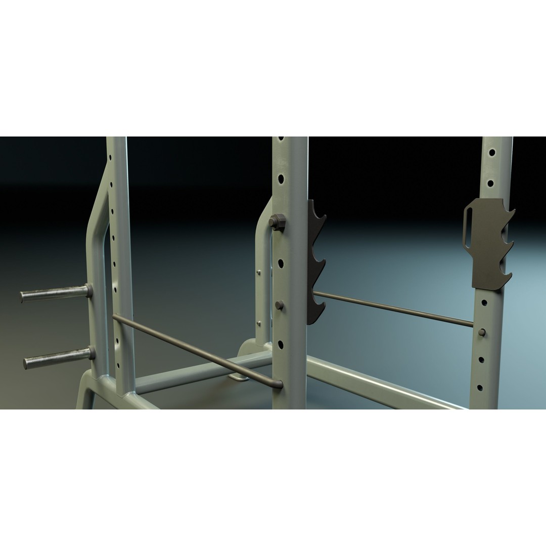 Squat Rack 3D Model – Low Poly PBR Game Asset, FBX, Blender - View 5