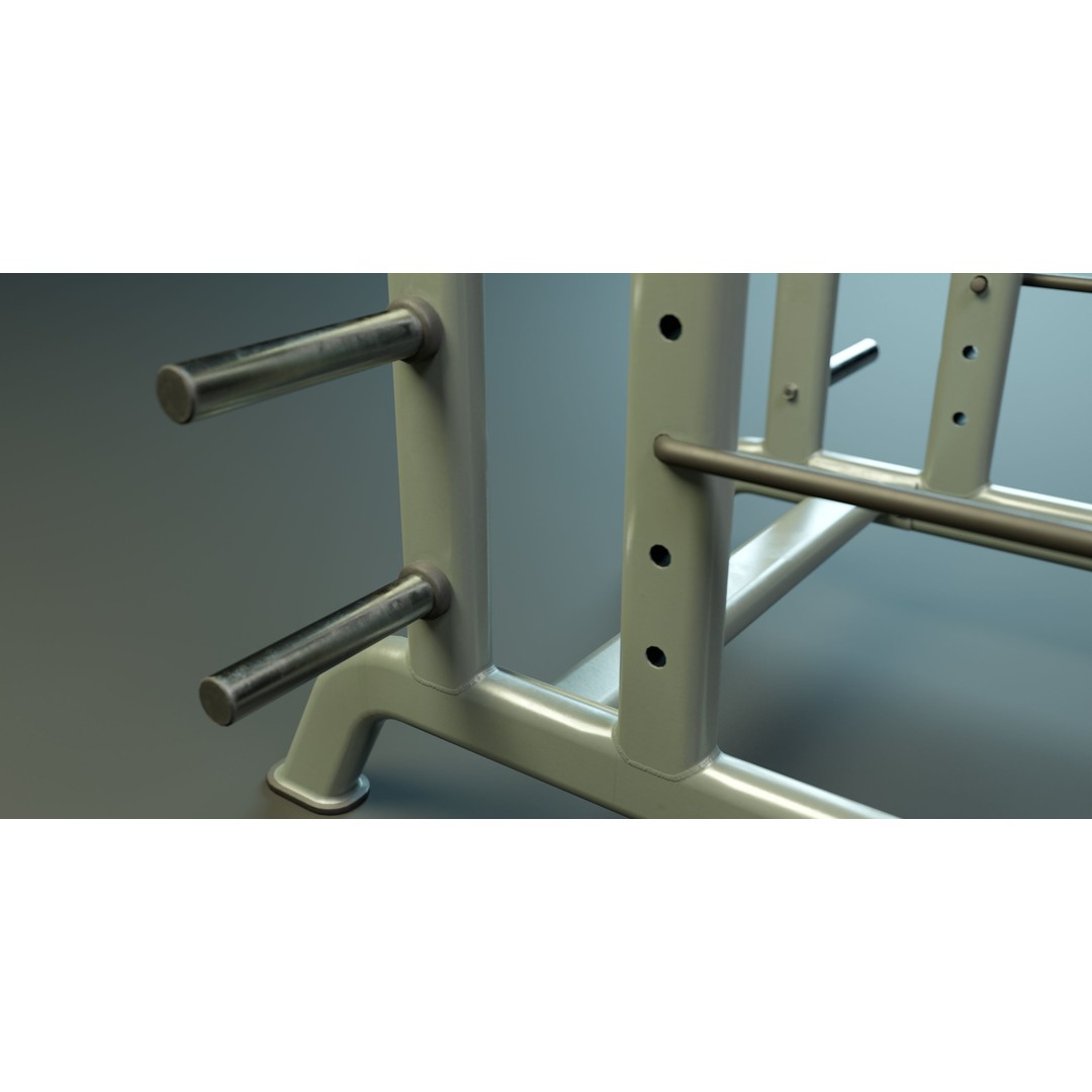 Squat Rack 3D Model – Low Poly PBR Game Asset, FBX, Blender - View 9