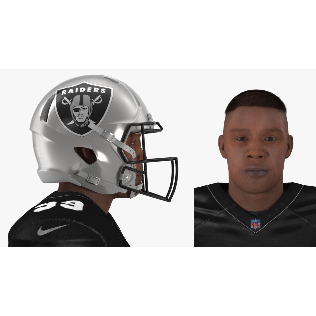 Las Vegas Raiders Football Player 3D Model – High Poly Game Asset, FBX - View 10