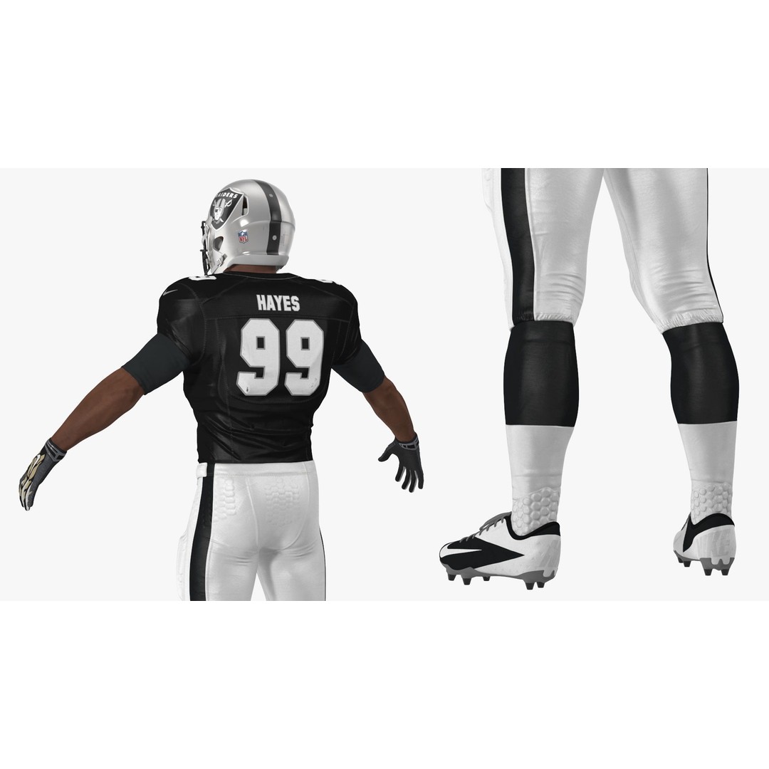 Las Vegas Raiders Football Player 3D Model – High Poly Game Asset, FBX - View 15
