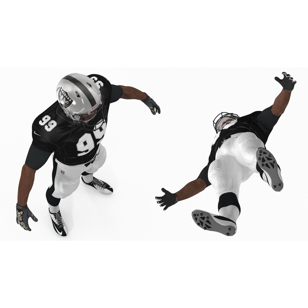 Las Vegas Raiders Football Player 3D Model – High Poly Game Asset, FBX - View 7
