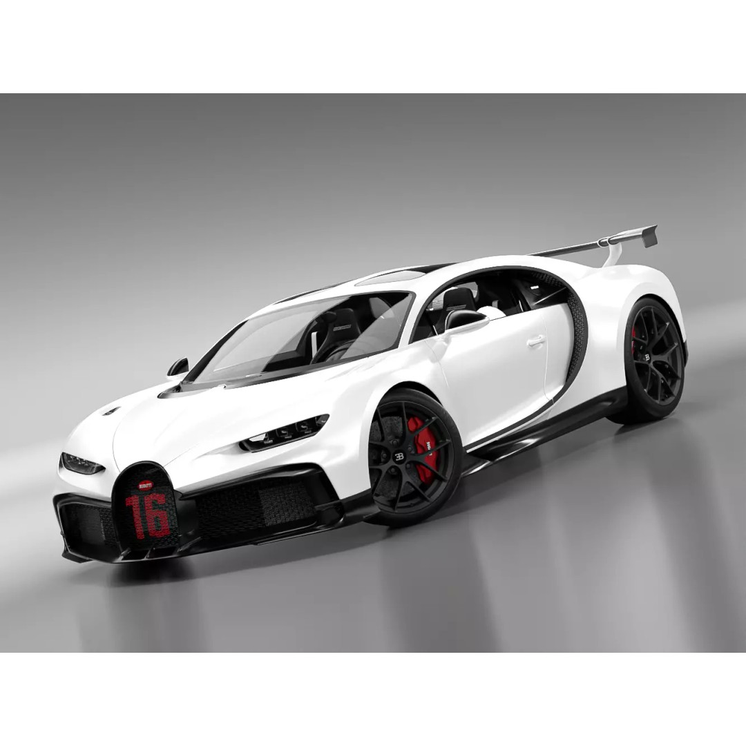 BUGATTI CHIRON PUR SPORT 2022 3D Model – High Poly PBR Asset, FBX, OBJ - View 2