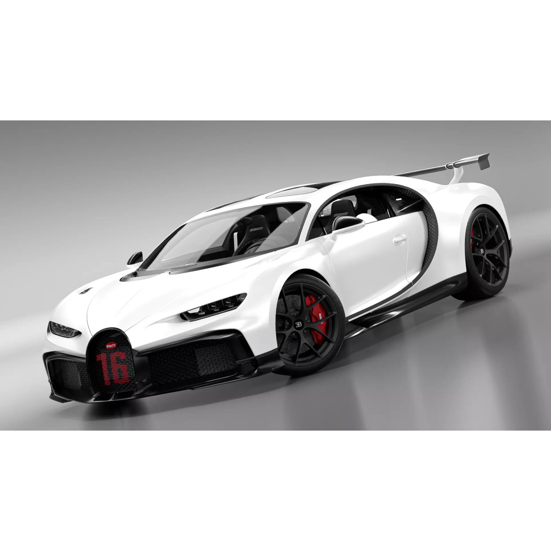 BUGATTI CHIRON PUR SPORT 2022 3D Model – High Poly PBR Asset, FBX, OBJ - View 3