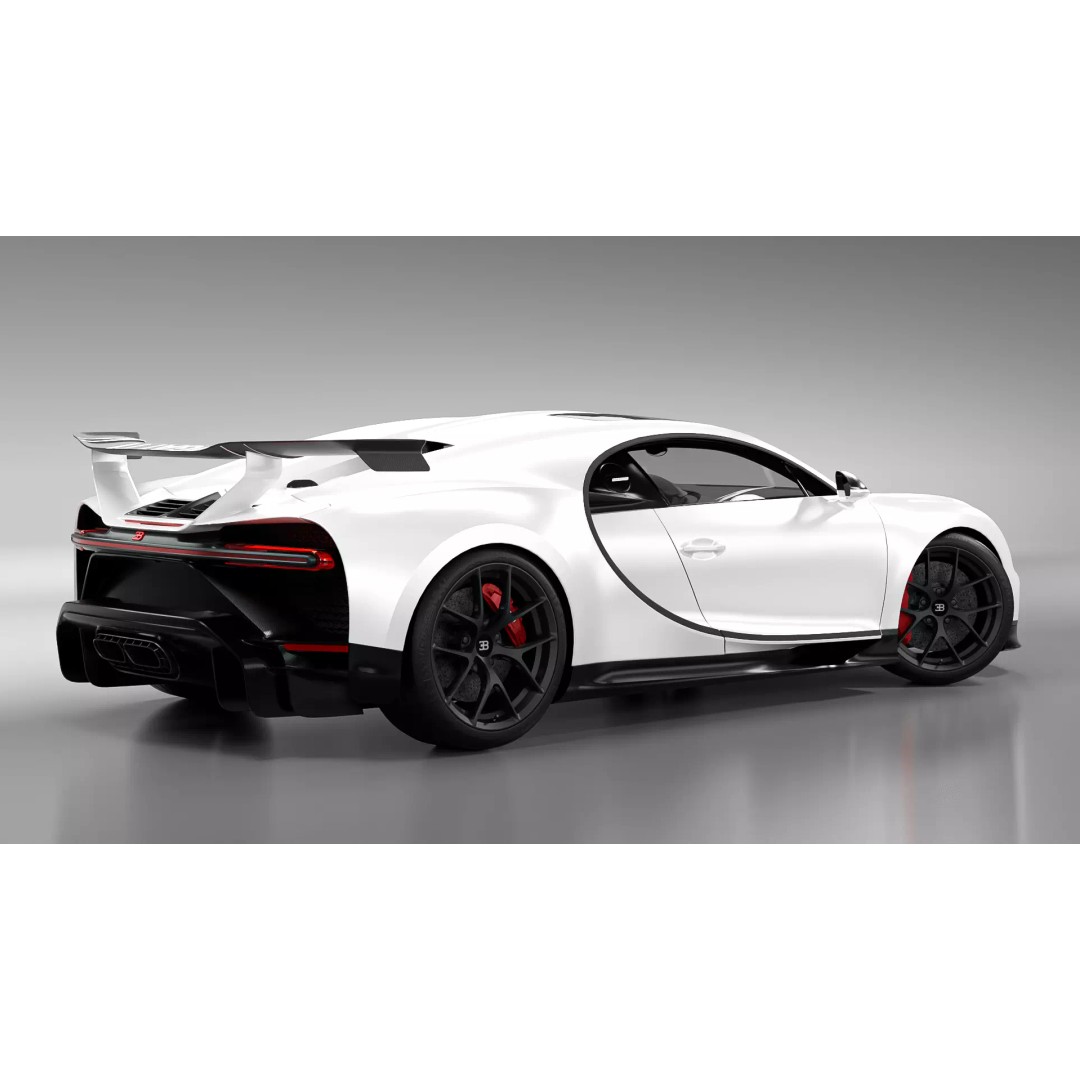 BUGATTI CHIRON PUR SPORT 2022 3D Model – High Poly PBR Asset, FBX, OBJ - View 6