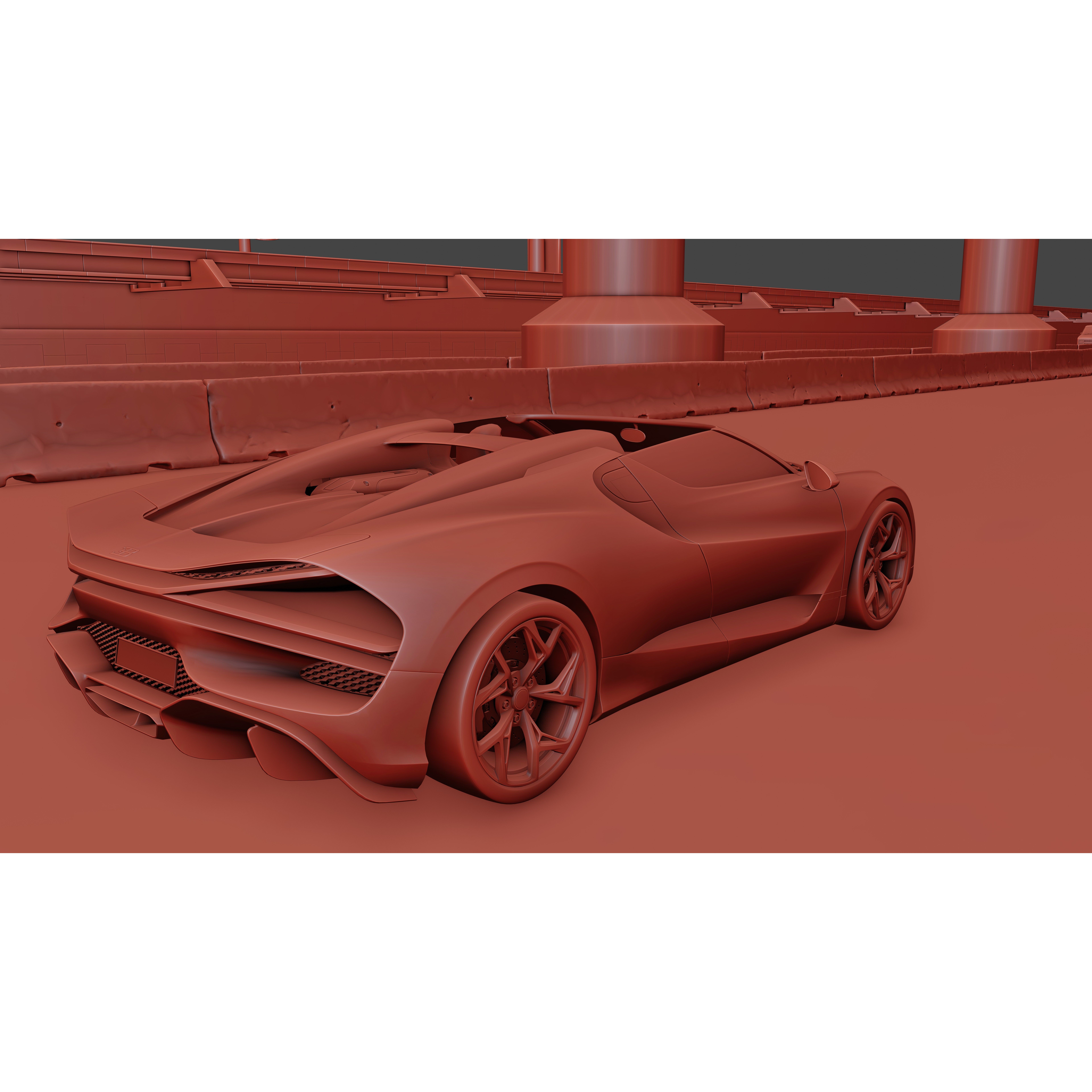 Urban Roadway - Low-Poly Game-Ready 3D Model - View 14