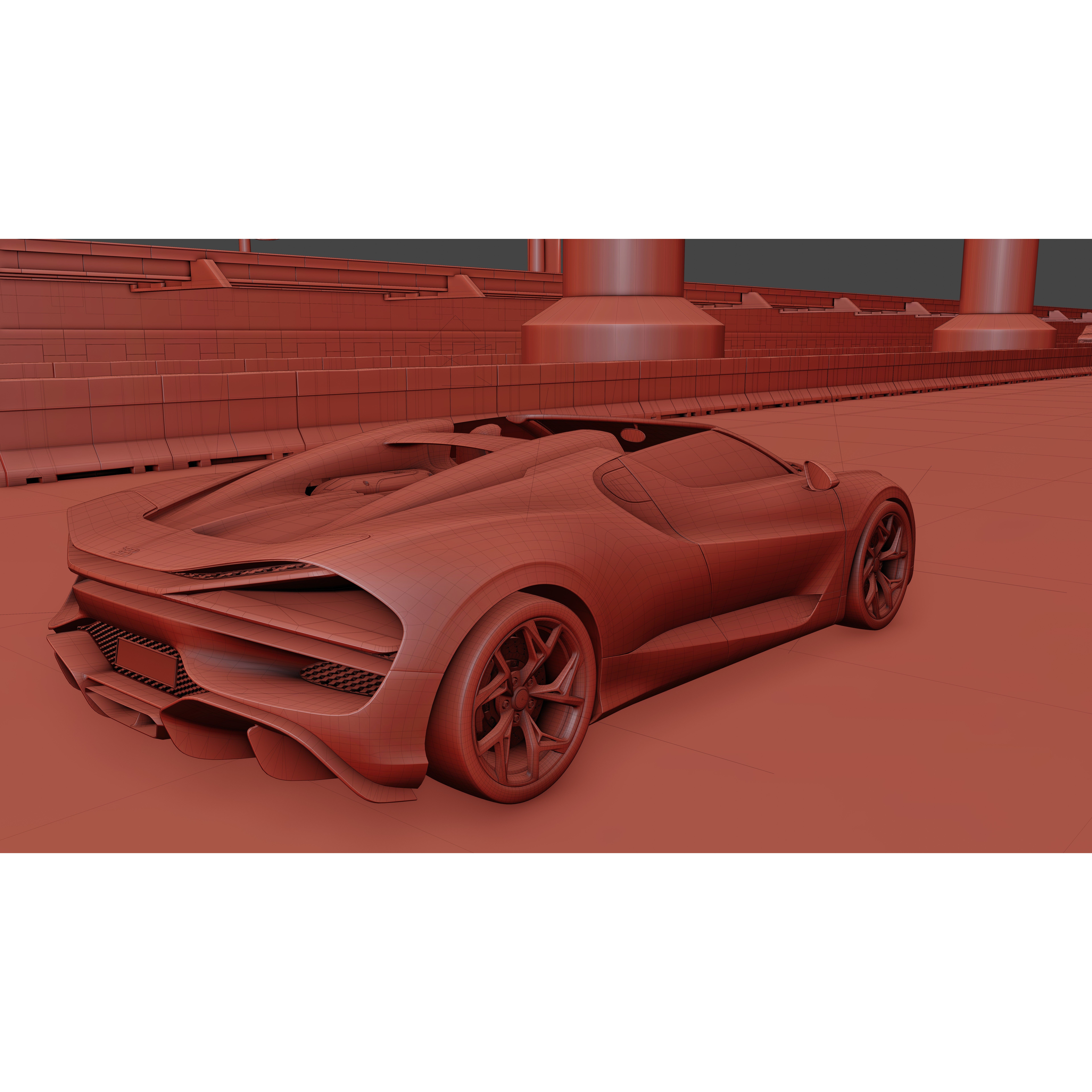 Urban Roadway - Low-Poly Game-Ready 3D Model - View 15