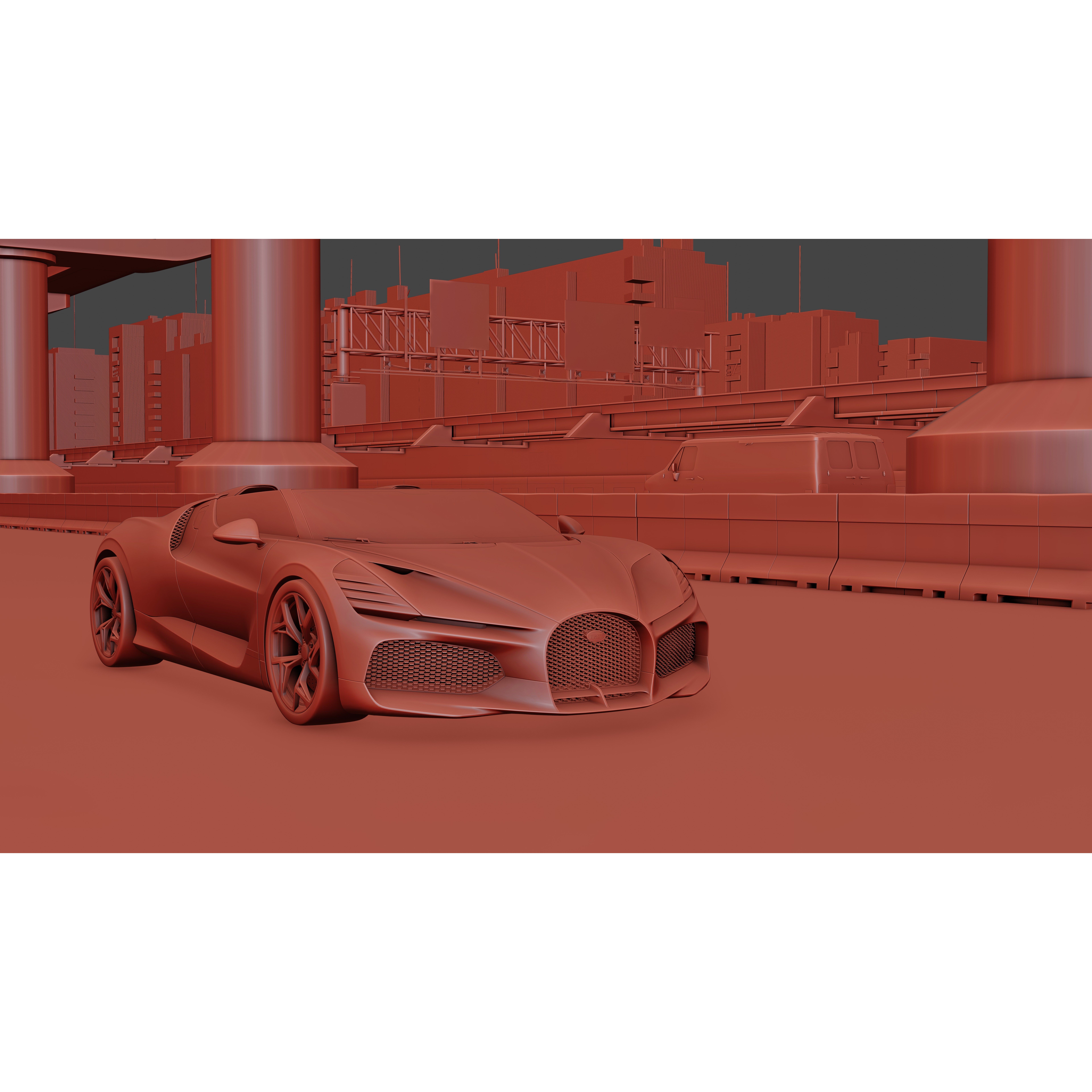 Urban Roadway - Low-Poly Game-Ready 3D Model - View 17