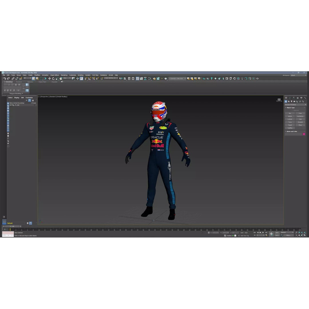 F1 Red Bull Suit 2024 3D Model – High Detail Game-Ready Asset, FBX, OBJ - View 25