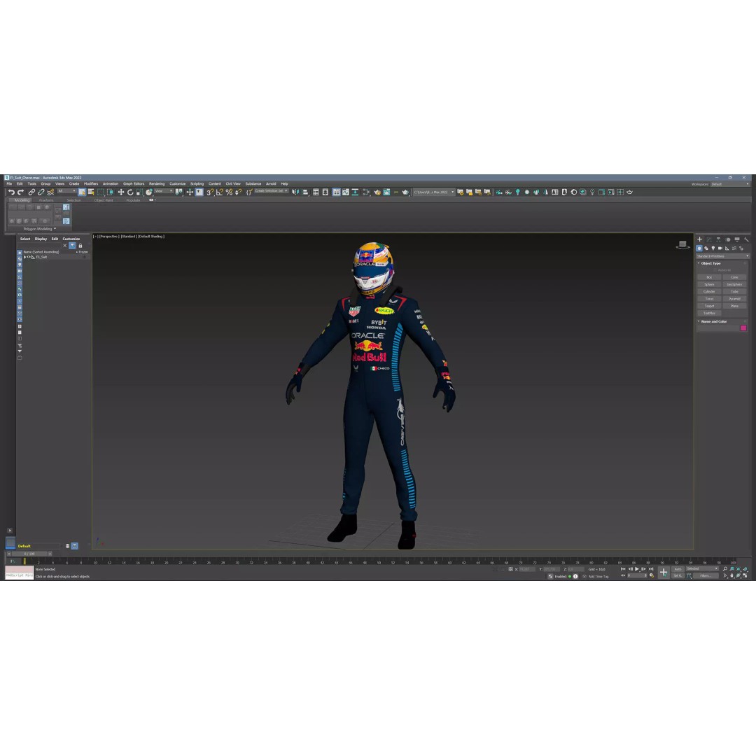 F1 Red Bull Suit 2024 3D Model – High Detail Game-Ready Asset, FBX, OBJ - View 26