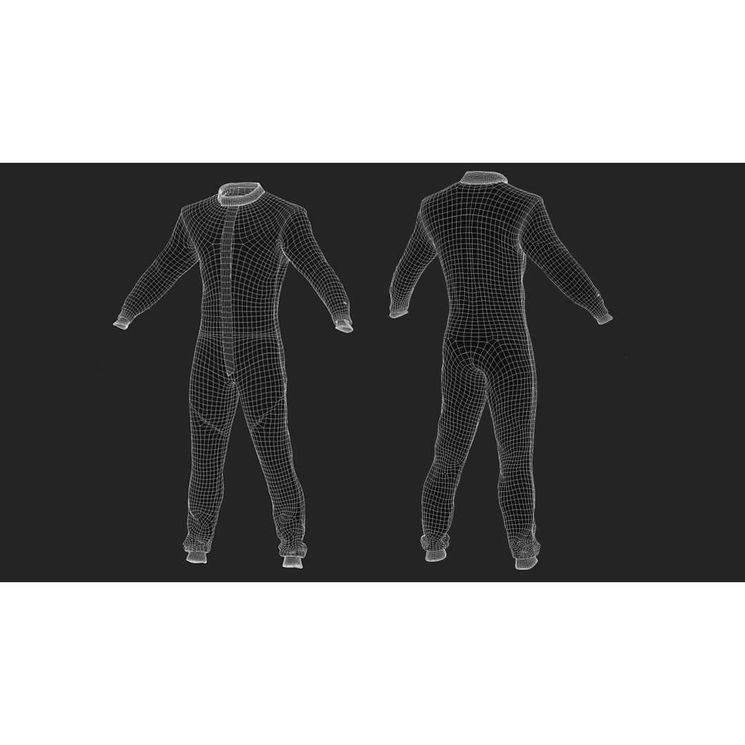 F1 Red Bull Suit 2024 3D Model – High Detail Game-Ready Asset, FBX, OBJ - View 29