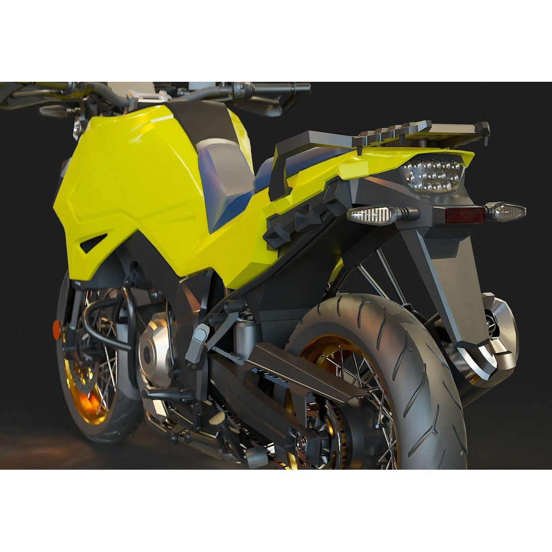 Suzuki V Storm 1050 3D Model – Realistic Motorcycle Base Mesh, FBX