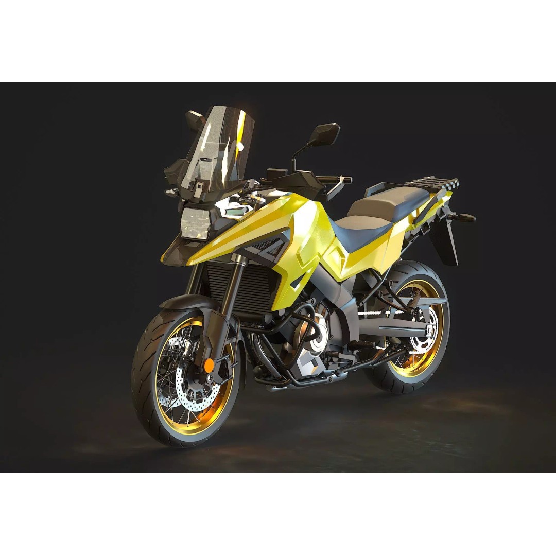 Suzuki V Storm 1050 3D Model – Realistic Motorcycle Base Mesh, FBX - View 2