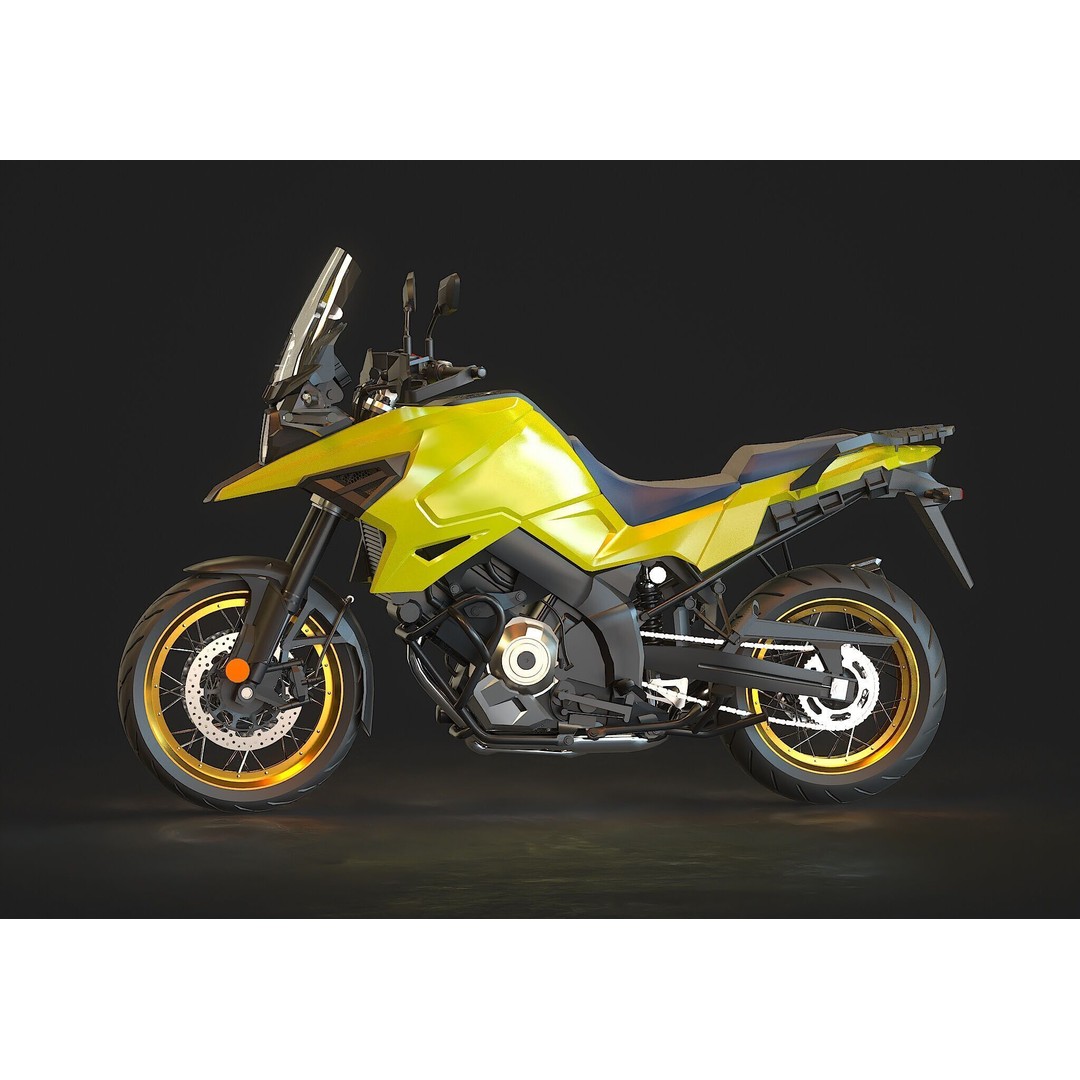 Suzuki V Storm 1050 3D Model – Realistic Motorcycle Base Mesh, FBX - View 3