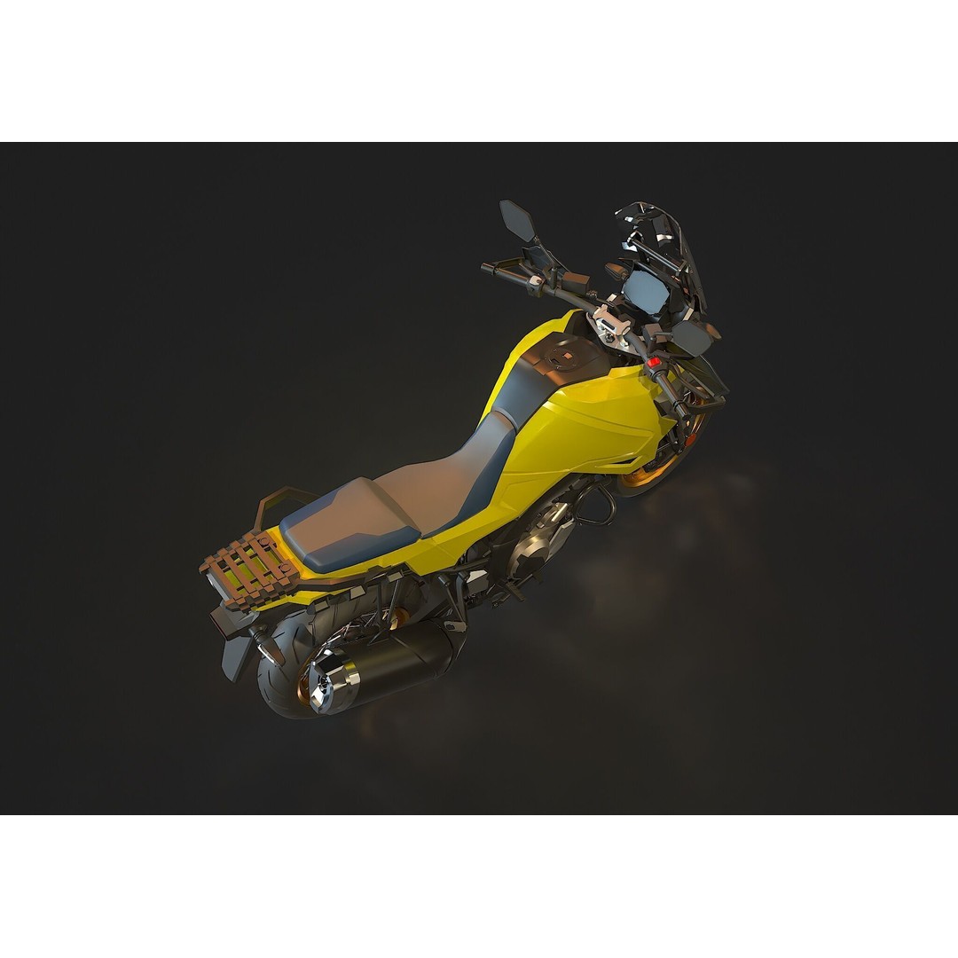 Suzuki V Storm 1050 3D Model – Realistic Motorcycle Base Mesh, FBX - View 4