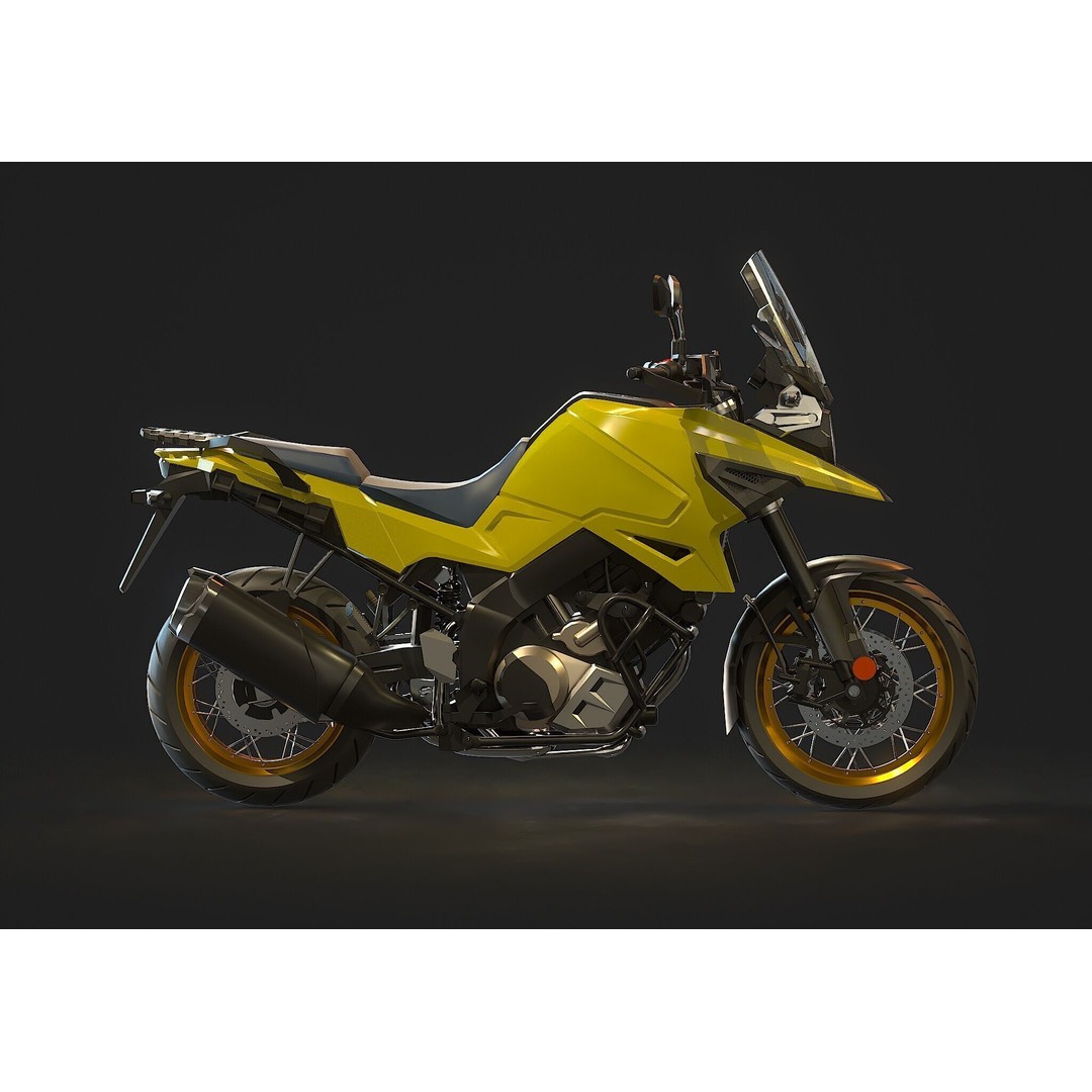 Suzuki V Storm 1050 3D Model – Realistic Motorcycle Base Mesh, FBX - View 5