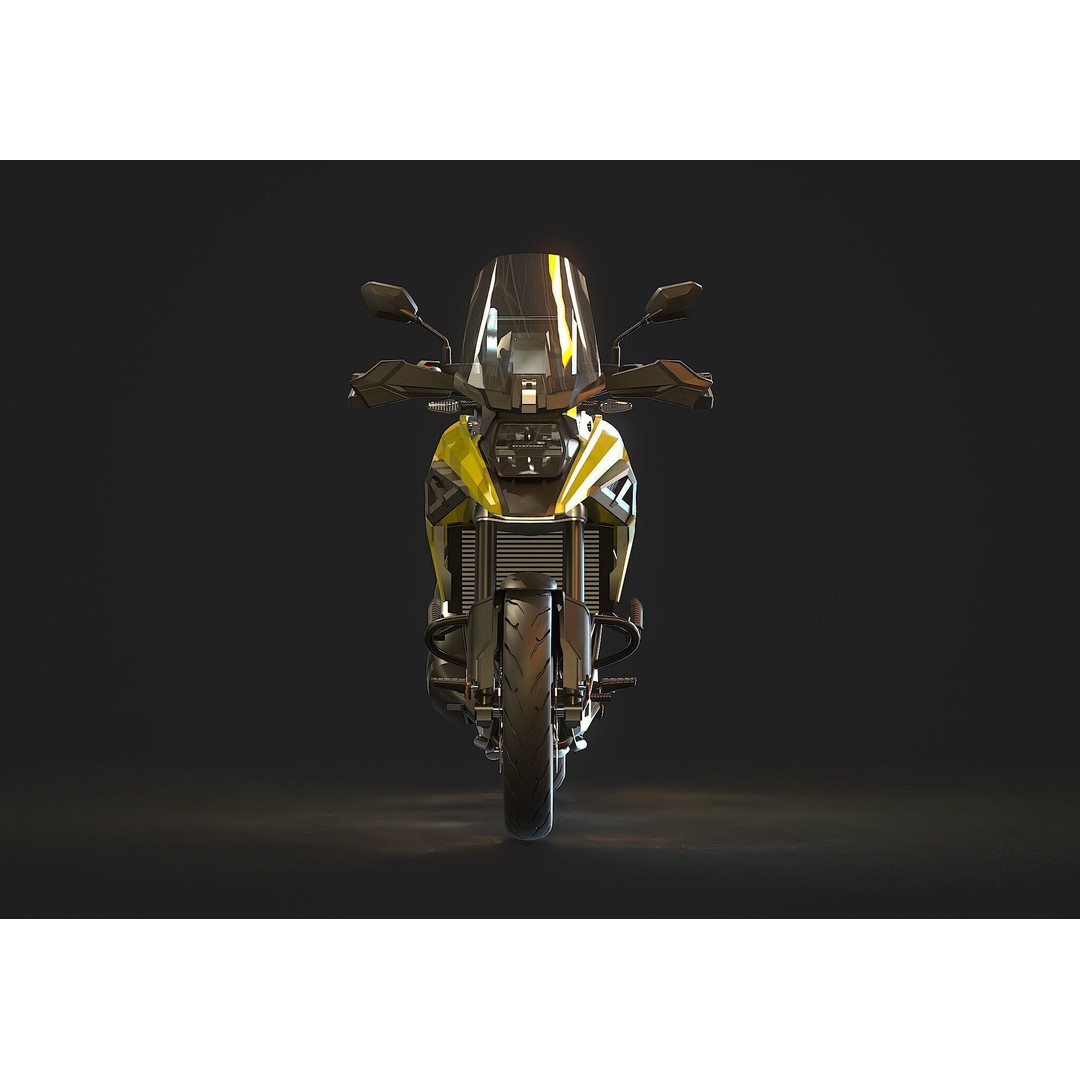 Suzuki V Storm 1050 3D Model – Realistic Motorcycle Base Mesh, FBX - View 6