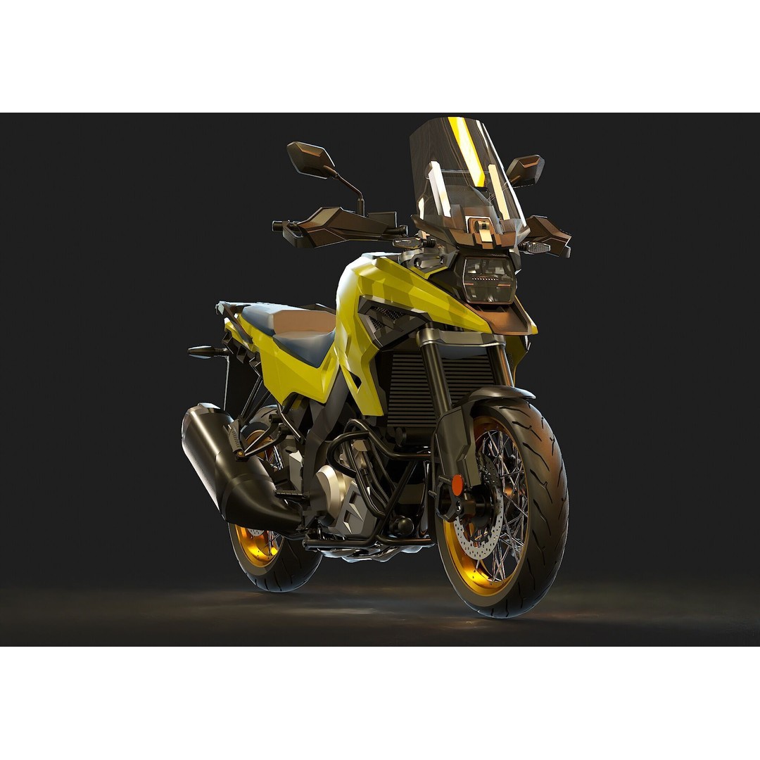 Suzuki V Storm 1050 3D Model – Realistic Motorcycle Base Mesh, FBX - View 8