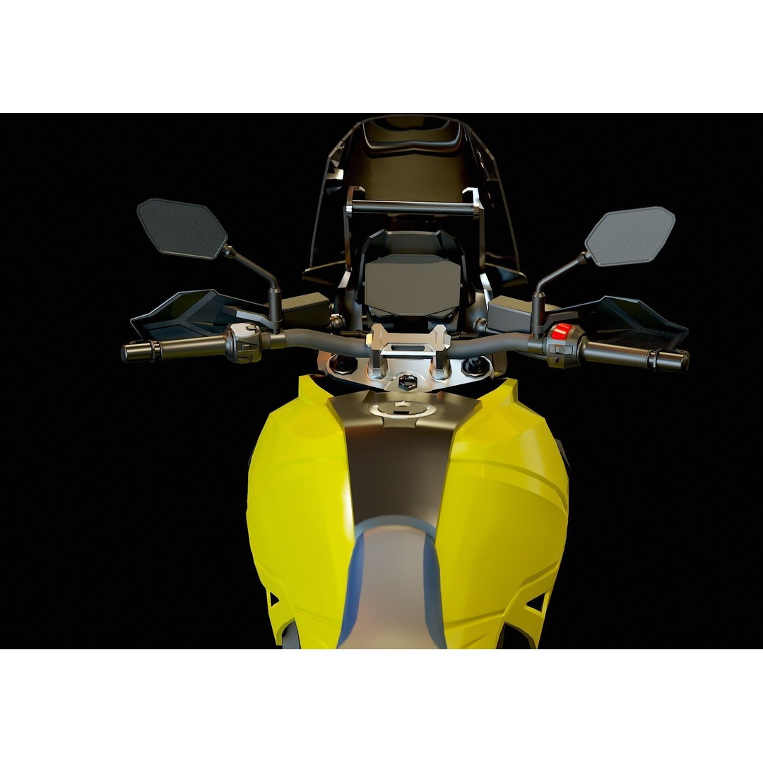 Suzuki V Storm 1050 3D Model – Realistic Motorcycle Base Mesh, FBX - View 9