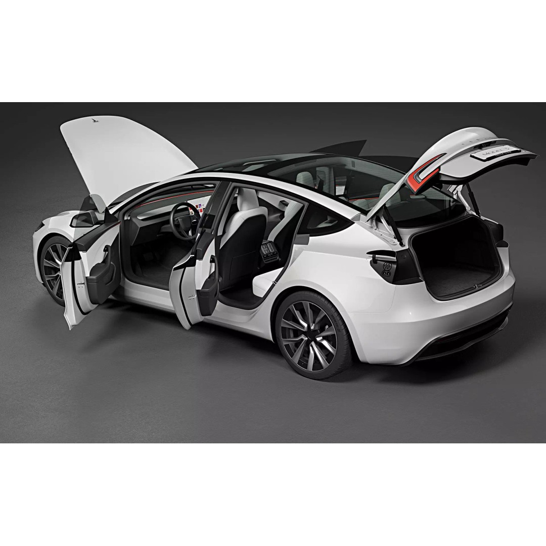 2024 Tesla Model 3 Highland 3D Model – Photorealistic Game Asset, FBX, OBJ - View 16