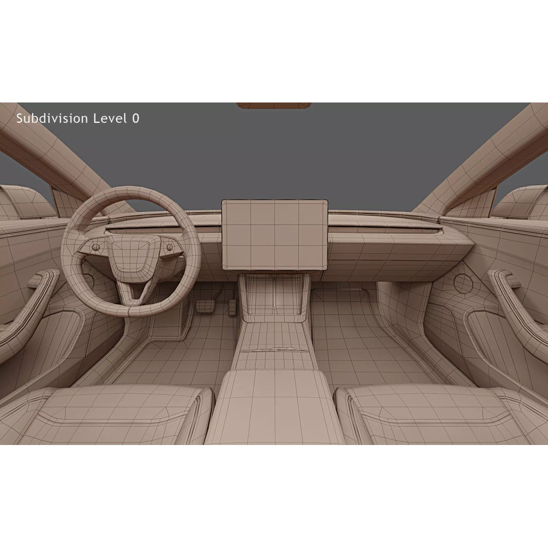 2024 Tesla Model 3 Highland 3D Model – Photorealistic Game Asset, FBX, OBJ - View 35