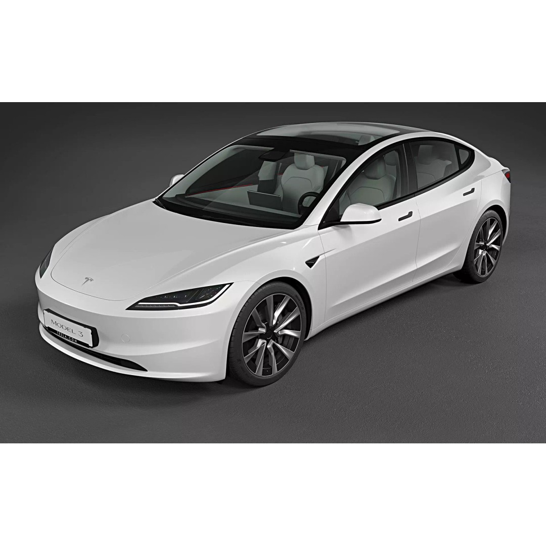2024 Tesla Model 3 Highland 3D Model – Photorealistic Game Asset, FBX, OBJ - View 8