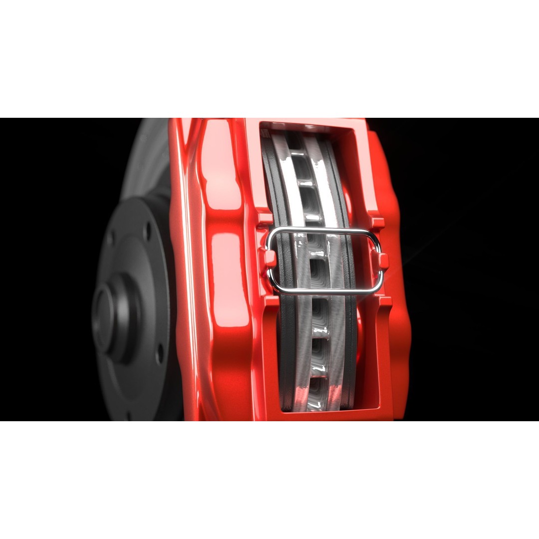 Wheel 3D Model – Low Poly Vehicle Rim with Tire and Brake - View 12