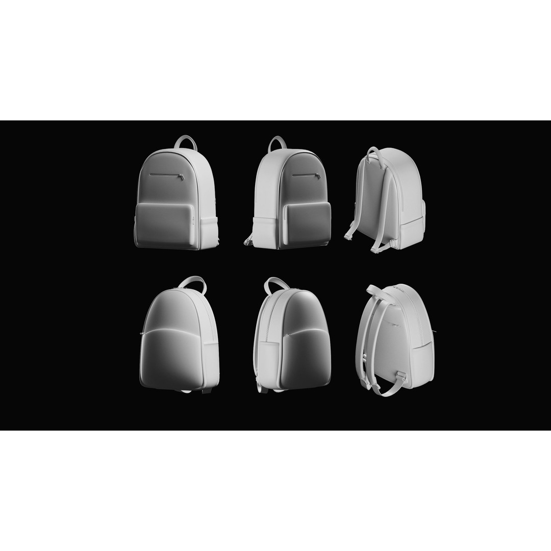 Backpack Basemesh Collection 3D Model – High Poly Tactical Game Asset, FBX, OBJ - View 10