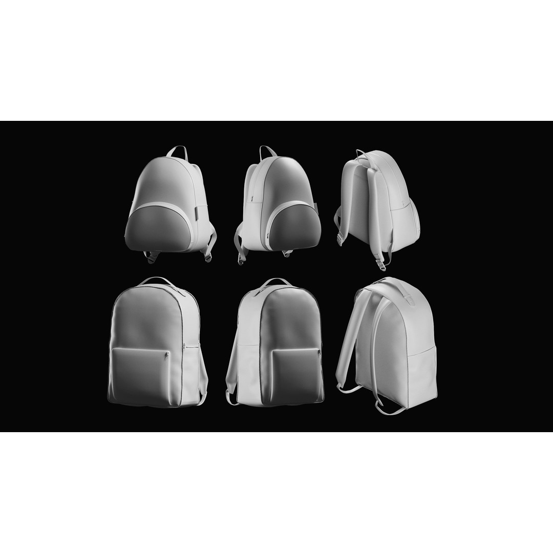 Backpack Basemesh Collection 3D Model – High Poly Tactical Game Asset, FBX, OBJ - View 11