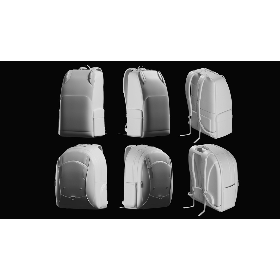 Backpack Basemesh Collection 3D Model – High Poly Tactical Game Asset, FBX, OBJ - View 17