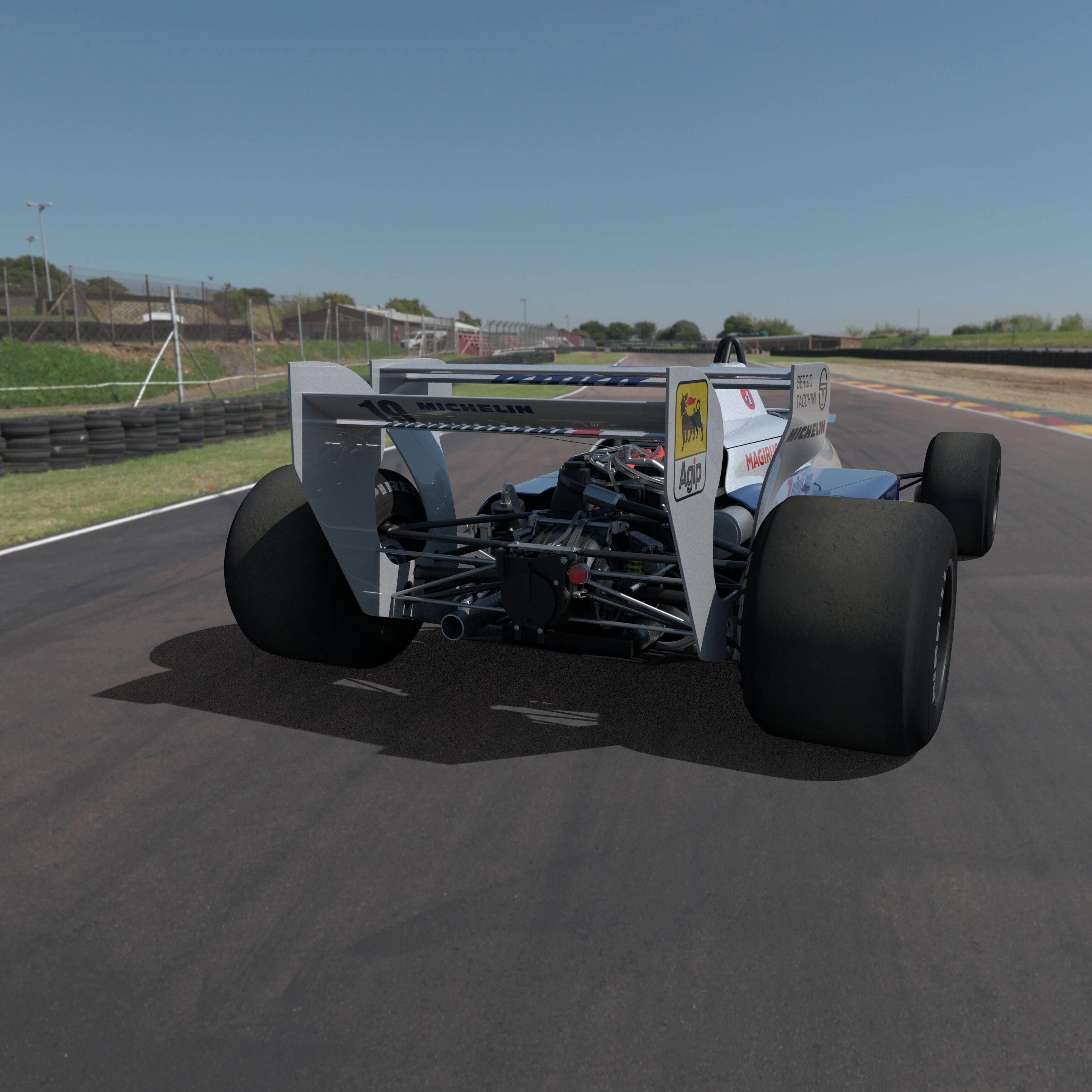 Toleman TG 184 - Low-Poly Game-Ready 3D Model - View 14