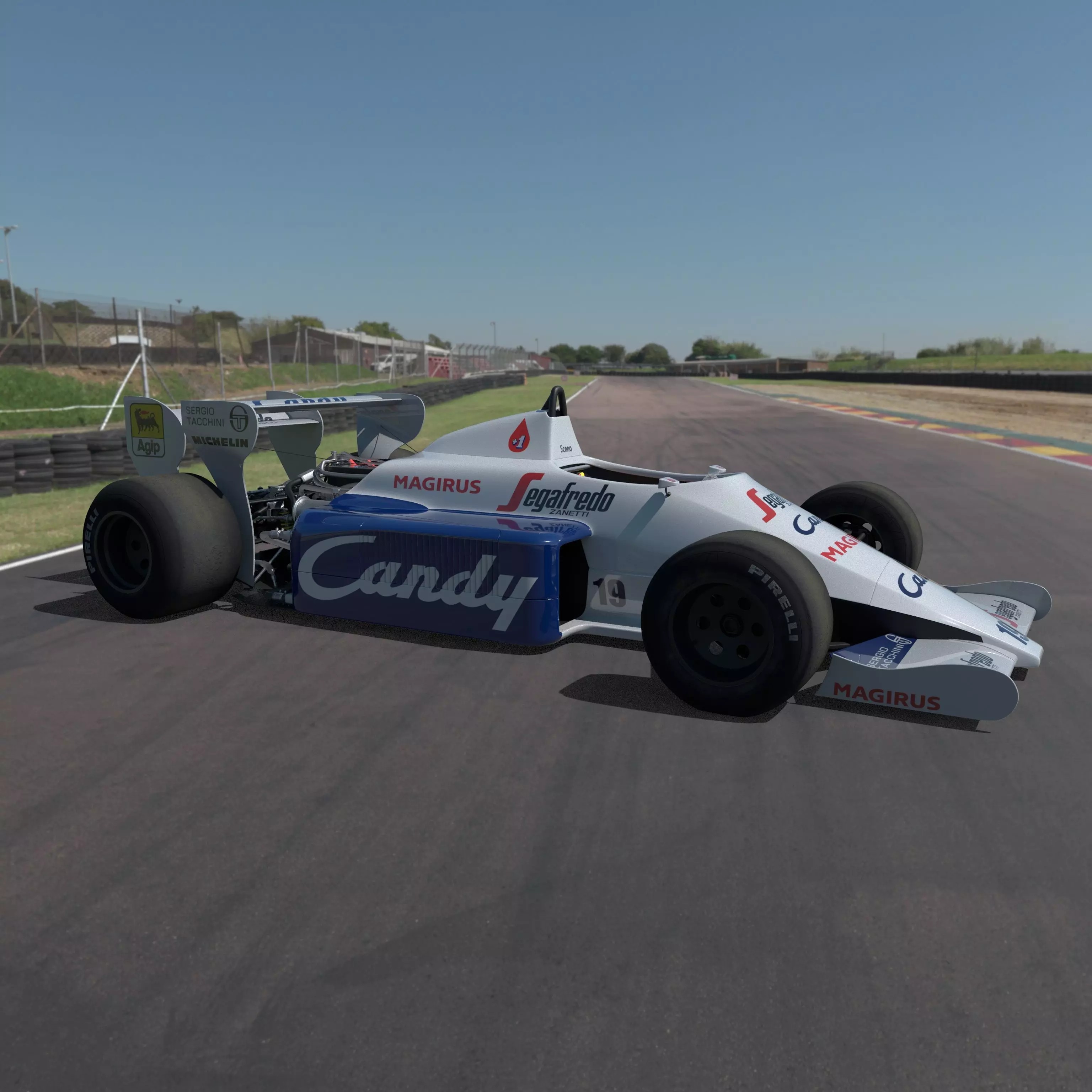 Toleman TG 184 - Low-Poly Game-Ready 3D Model - View 2