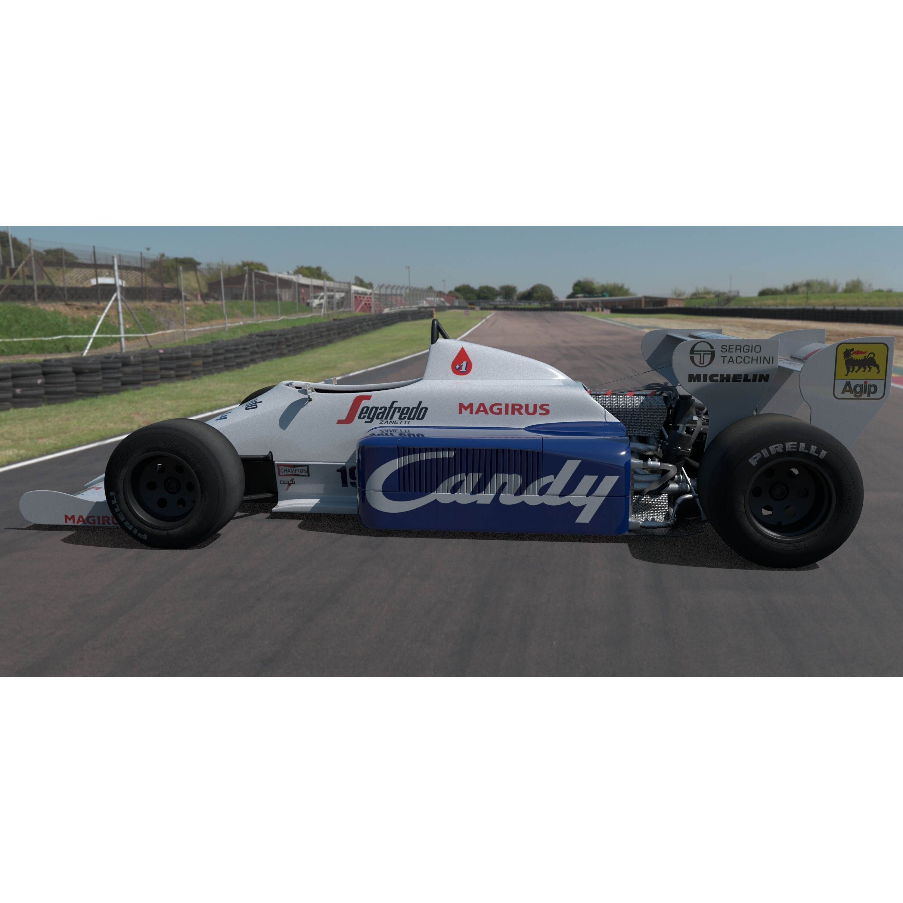 Toleman TG 184 - Low-Poly Game-Ready 3D Model - View 5
