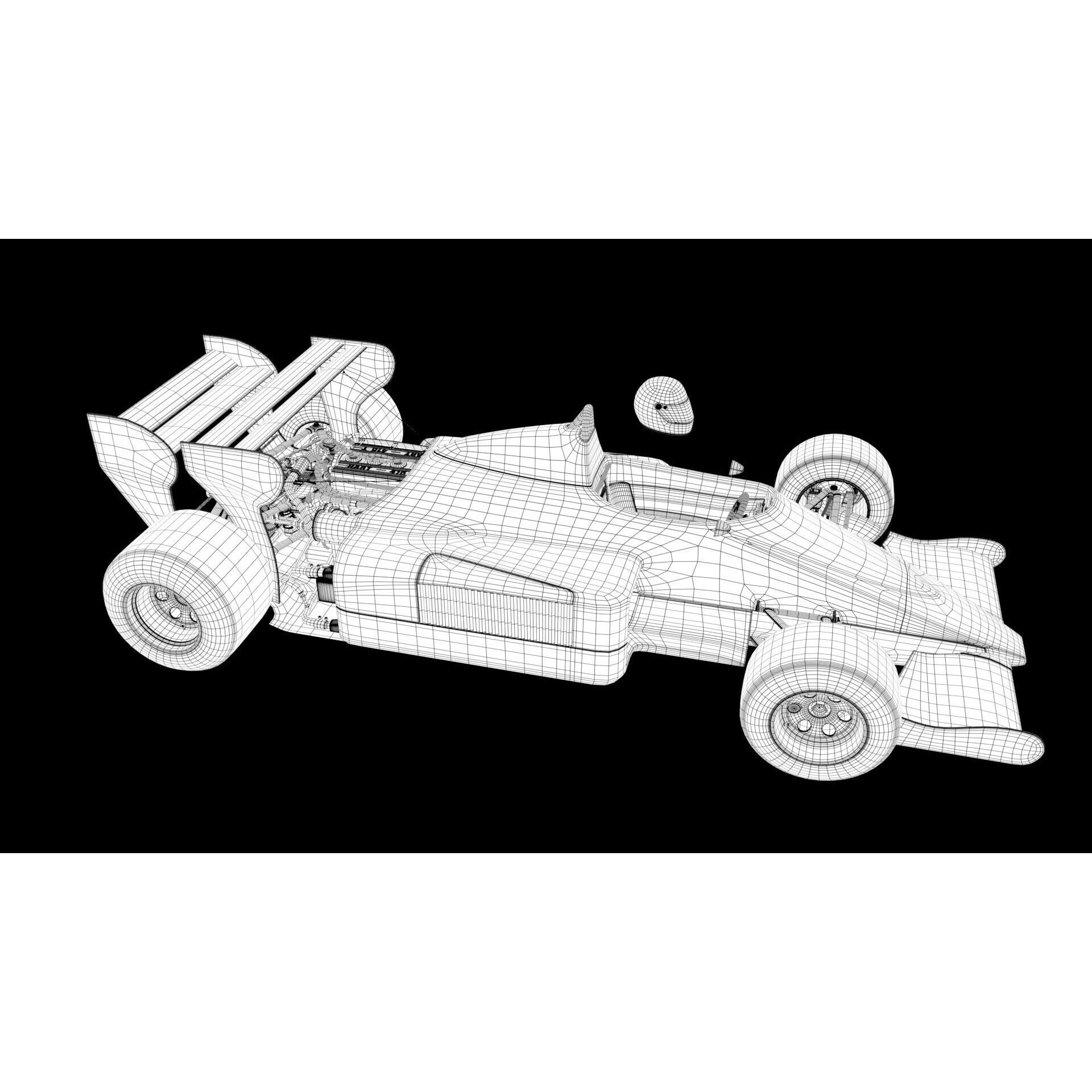 Toleman TG 184 - Low-Poly Game-Ready 3D Model - View 7