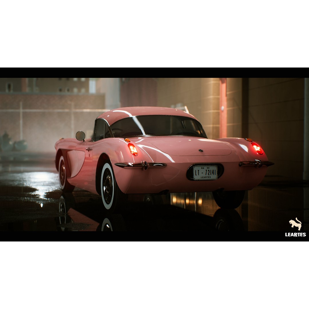 Classic Sport Car 3D Model – Low Poly Driveable Asset, FBX - View 12