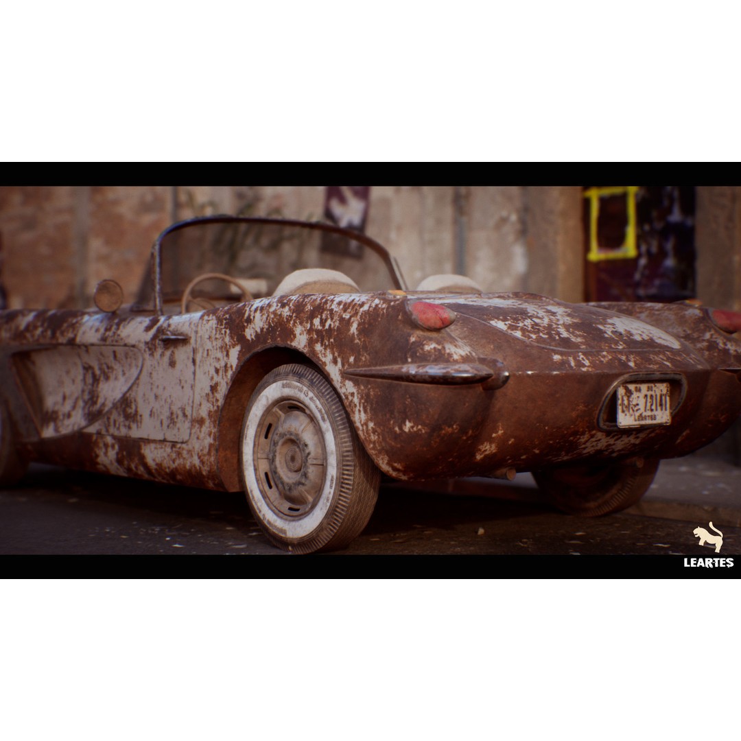 Classic Sport Car 3D Model – Low Poly Driveable Asset, FBX - View 13