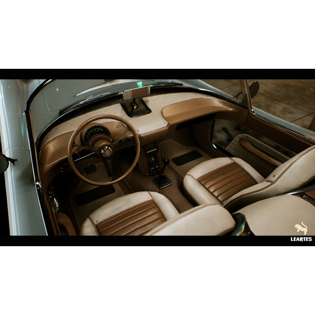 Classic Sport Car 3D Model – Low Poly Driveable Asset, FBX - View 8