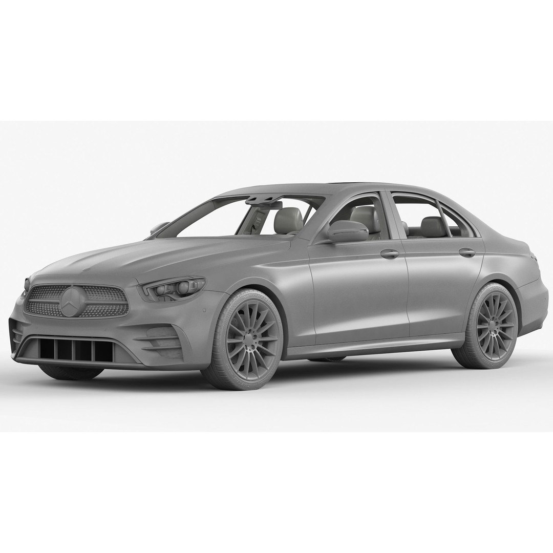 Mercedes-Benz E-Class 3D Model – High Poly Executive Car, FBX, OBJ - View 18